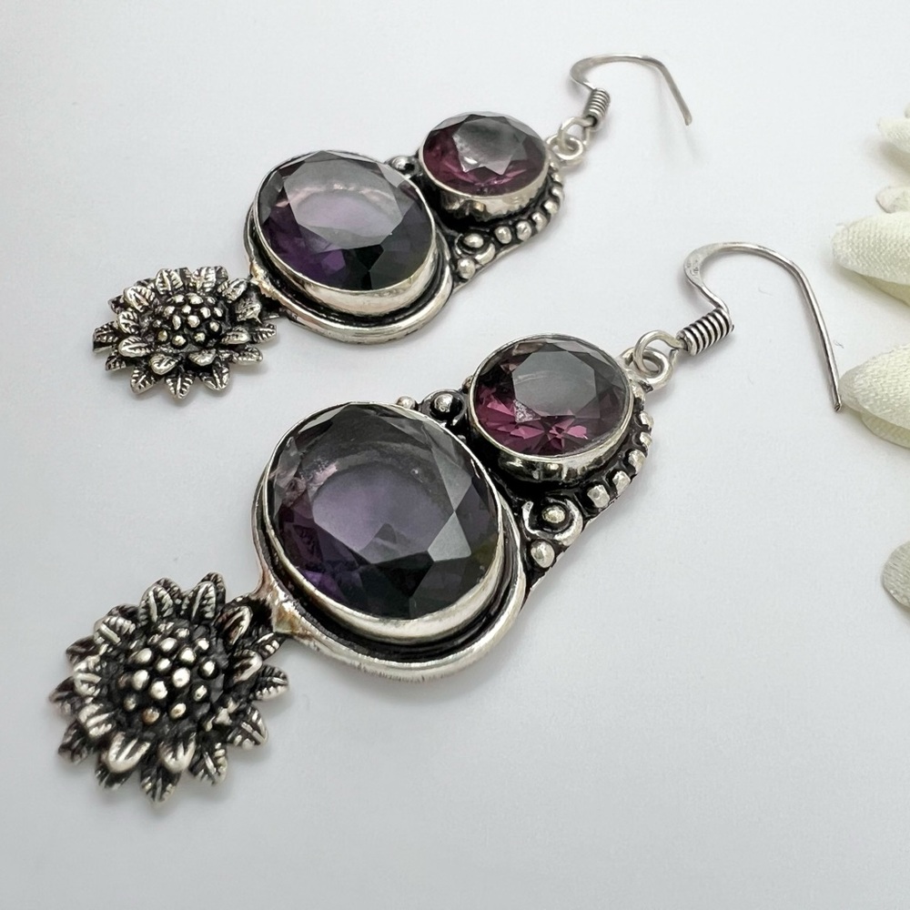 AMETHYST EARRINGS - Picture 11 of 11